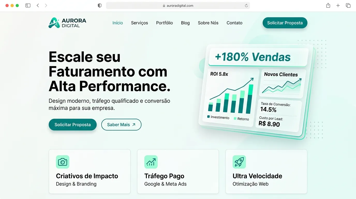 Landing Page otimizada de alta conversão